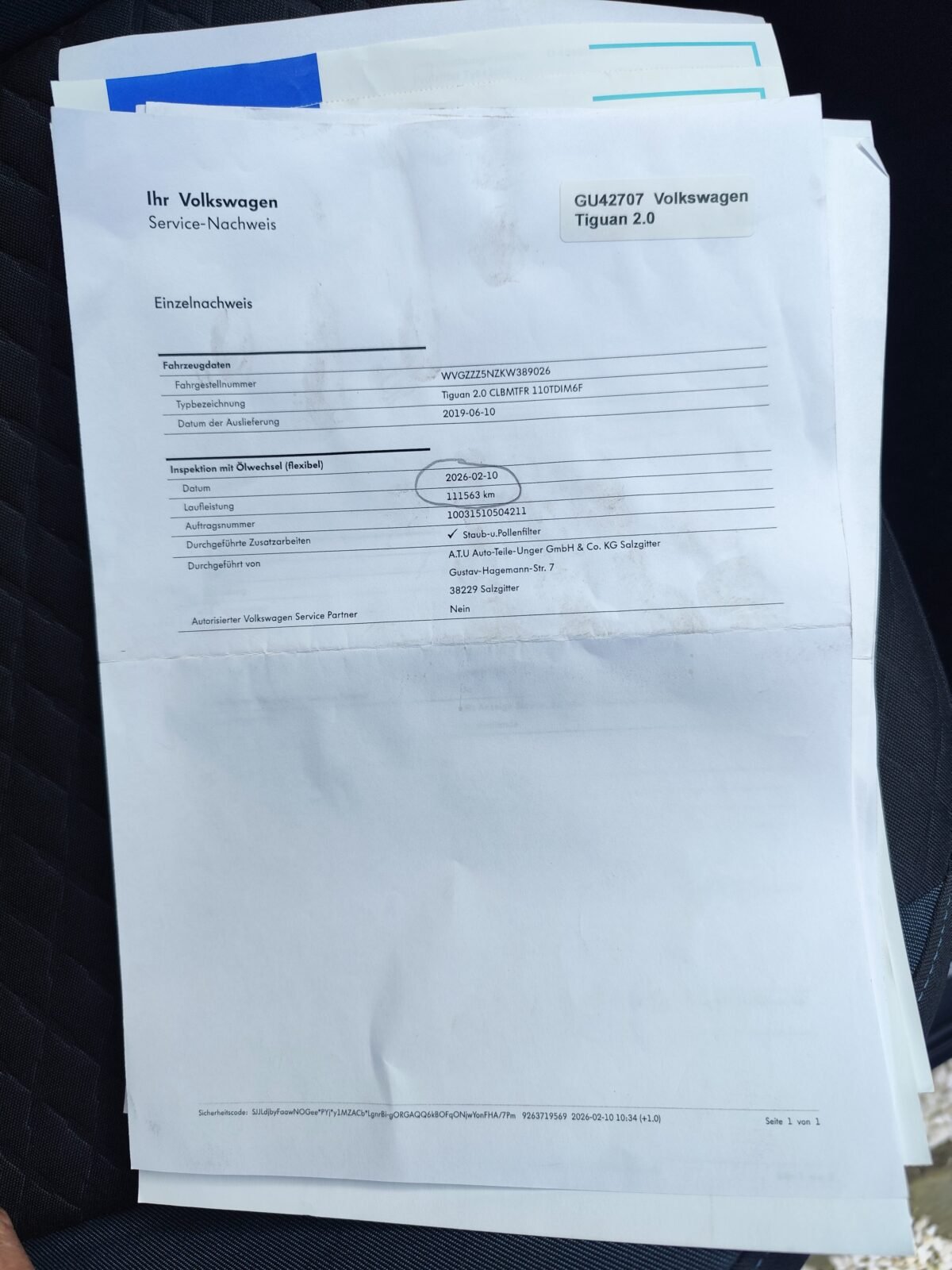 VOLKSWAGEN TIGUAN 2.0 TDI